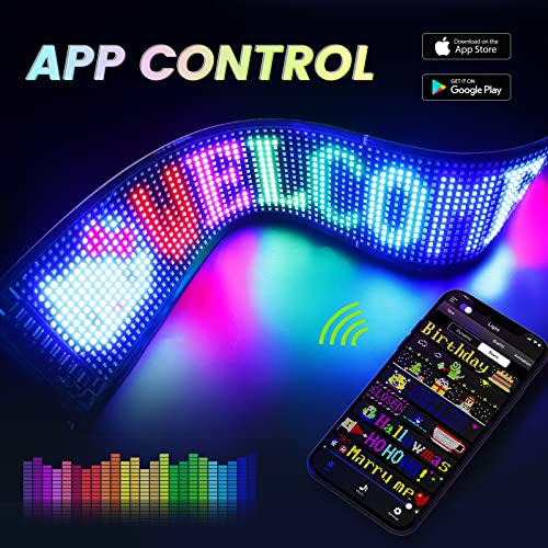 RAYHOME Flexible USB LED Store Sign, App-Controlled Animation