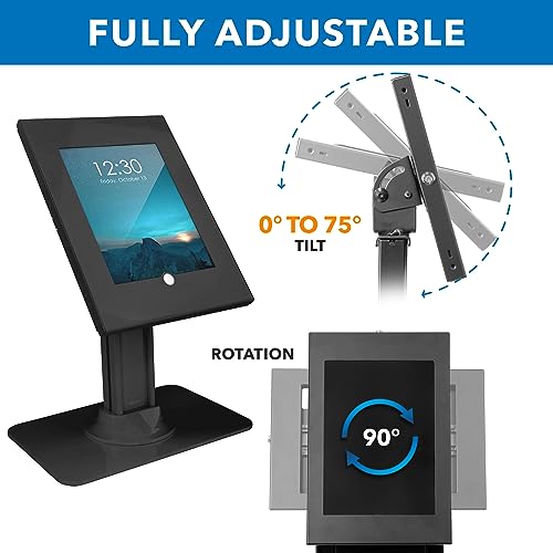 Mount-It! Anti-Theft Tablet Kiosk with Freestanding Base