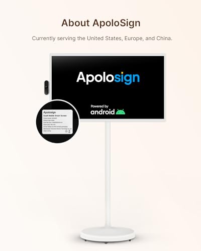 32" ApoloSign Standbyme Portable Monitor, Android OS, Incell Touch