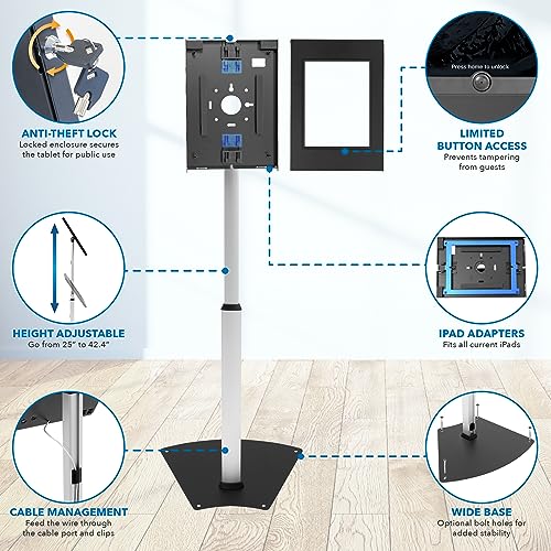 Mount-It! Anti-Theft iPad Kiosk Floor Stand