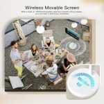 Fiteye 32-Inch Portable TV with Incell Touch Screen | 6G RAM+128G Storage | 1080P TV on Wheels | Bestie Screen Built-in | 8H Video Play Time | Android OS | Full Swivel Rotation | Voice Remote Control
