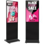 YCKJNB 37 inch Indoor Digital Signage IPS Floor Standing Digital Kiosks Interactive Displays with WiFi HDMI/USB Input Auto AD Player, Android OS Black