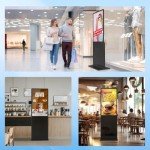 YCKJNB 37 inch Indoor Digital Signage IPS Floor Standing Digital Kiosks Interactive Displays with WiFi HDMI/USB Input Auto AD Player, Android OS Black