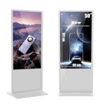Digital Signage Kiosk Non-touchscreen,8GB+128GB Android 11,Floor Standing Lcd Digital Signage, Commercial Interactive Advertising Display Screen,Digital Signage with Auto Media Player (White, 50 Inch)