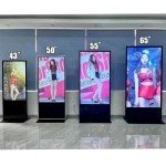 Digital Signage Kiosk Non-touchscreen,8GB+128GB Android 11,Floor Standing Lcd Digital Signage, Commercial Interactive Advertising Display Screen,Digital Signage with Auto Media Player (White, 50 Inch)