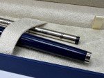 Waterman Hémisphère Blue Rollerball Pen with Chrome Trim