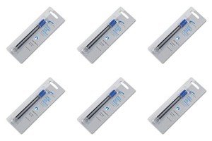 Cross Ballpoint Pen Blue Ink Refills, Fine, 12 Pack
