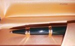 Waterman Green Lacquer & Gold Rollerball Pen