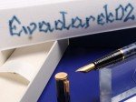 Waterman Laureat Blue Marble Fountain Pen, M Nib