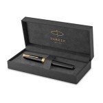 PARKER Sonnet Black GT Fountain Pen - Fine Point