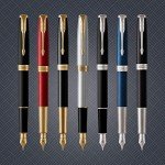 PARKER Sonnet Black GT Fountain Pen - Fine Point