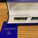 Waterman Laureat Green Marble Ballpoint Pen Set