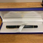 Waterman Laureat Green Marble Ballpoint Pen Set