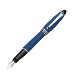 Aurora Blue Velvet Resin Fountain Pen with Chrome Trims