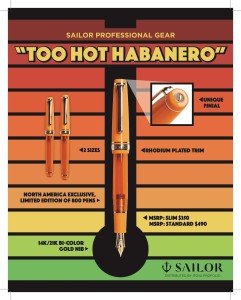 Sailor Professional Gear Hot Habanero Fountain Pen