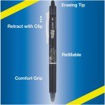 Pilot Frixion Clicker Fine Point Gel Pens, Black