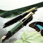 Pelikan M800 Fountain Pen - Medium Green Stripe