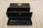 Aurora Blue Resin Fountain Pen with Fine Nib