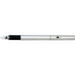 Aurora Chrome Hastil Fountain Pen - Broad Nib