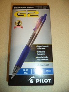 Pilot G2 Blue 0.7mm Roller Ball Pens - 12 Pack