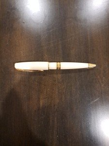 Vintage Waterman Ballpoint Pen Ivory & Gold Trim