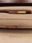 Burgundy Vintage Cross Ballpoint Pen with Gold Trim
