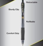Pilot G2 Bold Black Gel Pens - Pack of 5