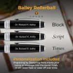 Personalized Cross Bailey Rollerball Pen in Black