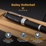Personalized Cross Bailey Rollerball Pen in Black