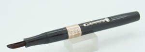 Waterman 52 Black Rubber Fountain Pen with Gold Band