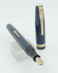 Waterman W3 Blue Gold Trim Fountain Pen