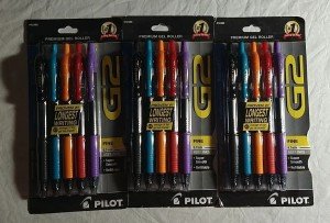 Pilot G2 Fine Gel Ink Pens - Assorted 5-Pack
