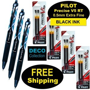 Pilot Precise V5 RT Deco Pens with Refills