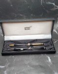 Mont Blanc Meisterstück Gold Trim Ballpoint & Pencil