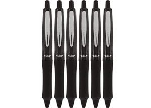 Pilot Dr. Grip FullBlack Ballpoint Pen Set, 6 Pack