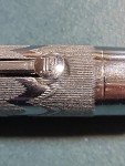 Art Deco Chrome Fountain Pen with 14k Nib
