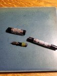 Art Deco Chrome Fountain Pen with 14k Nib