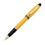 Aurora Yellow Fountain Pen with Gold Accents