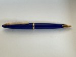 Waterman Carene Blue Ballpoint Pen with Gold Trim