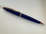 Waterman Carene Blue Ballpoint Pen with Gold Trim