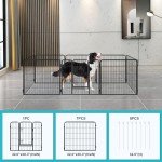 Luxurious Metal Dog Playpen - 8 Panel 32