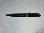 Aurora Ipsilon Deluxe Green Gold Ballpoint Pen