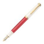 Pelikan Souveran M600 Fountain Pen - Red & Gold