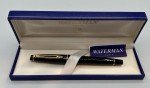 Waterman Expert Black Lacquer Gold Trim Fountain Pen