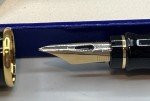 Waterman Expert Black Lacquer Gold Trim Fountain Pen