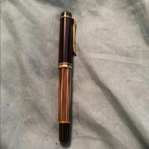 Vintage Pelikan Black, Brown & Gold Fountain Pen