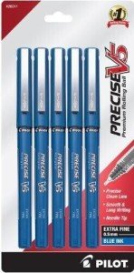 Pilot Precise V5 Extra Fine Blue Ink Pens - 5 Pack