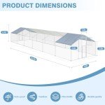 Luxury Large Outdoor Chicken Coop with Double Doors