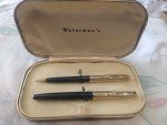 Waterman Gold Filled Cap Black Barrel Fountain Pen