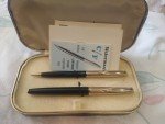 Waterman Gold Filled Cap Black Barrel Fountain Pen